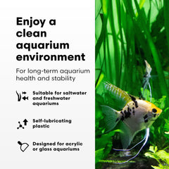 Continuum AquaBlade P white plastic body improves visibility on dark algae.