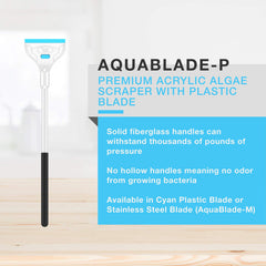 Continuum Aquatics AquaBlade P plastic blade provides safe scrubbing on acrylic tanks.