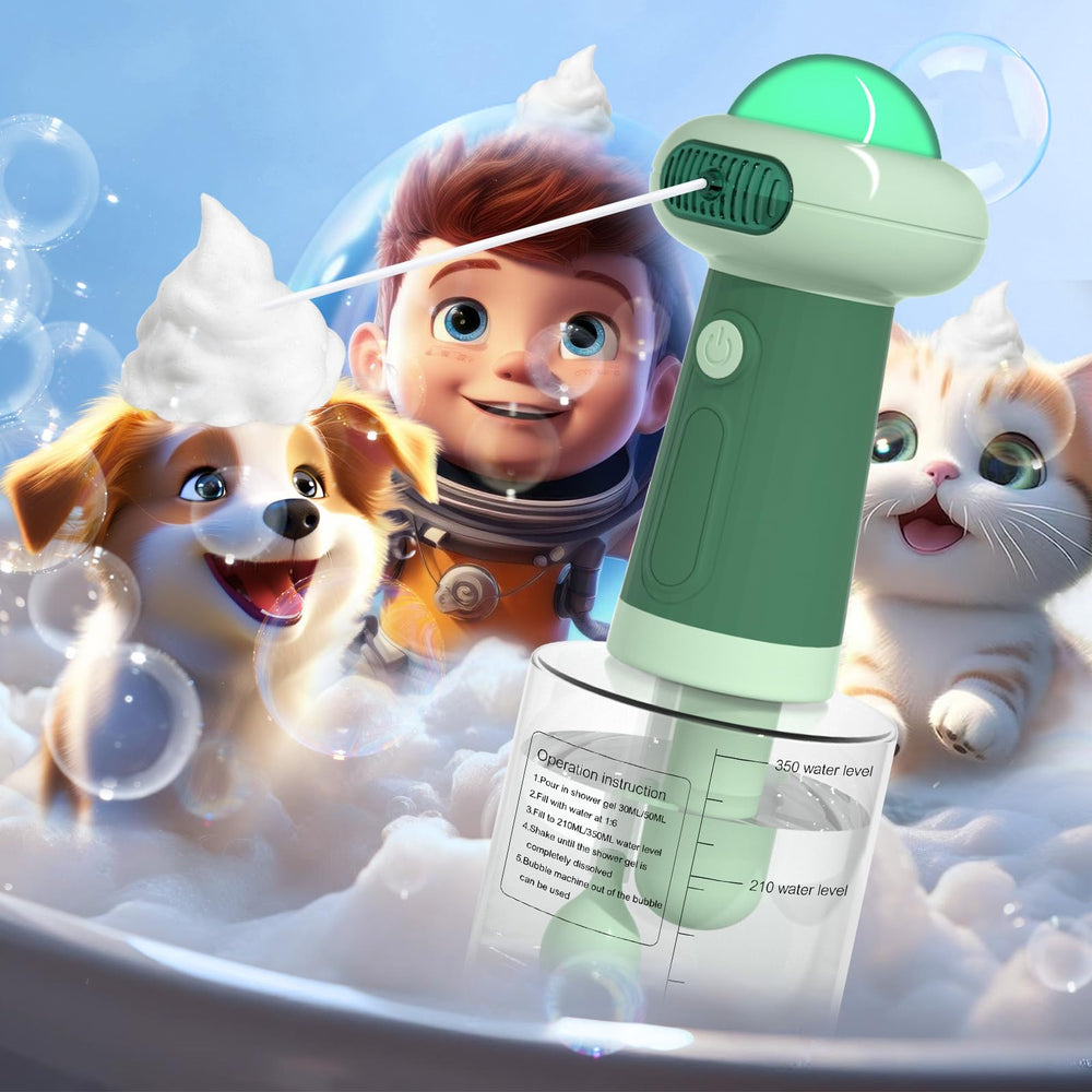 Coocake foaming bubbles close-up dense lather for gentle pet cleaning