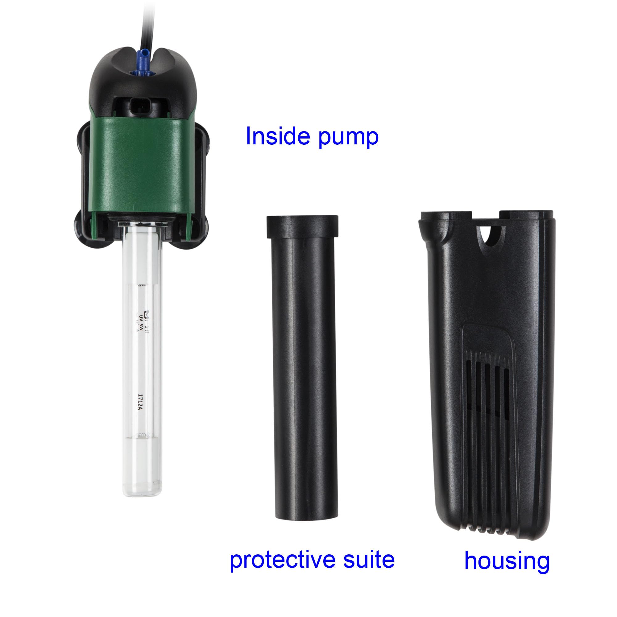 COODIA 5W pump in action provides steady water flow in-tank.