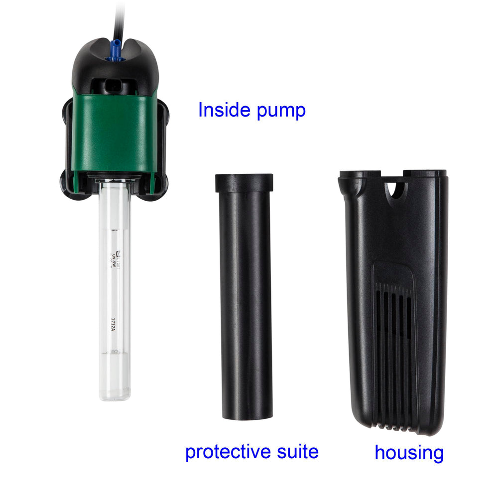 COODIA 5W pump in action provides steady water flow in-tank.