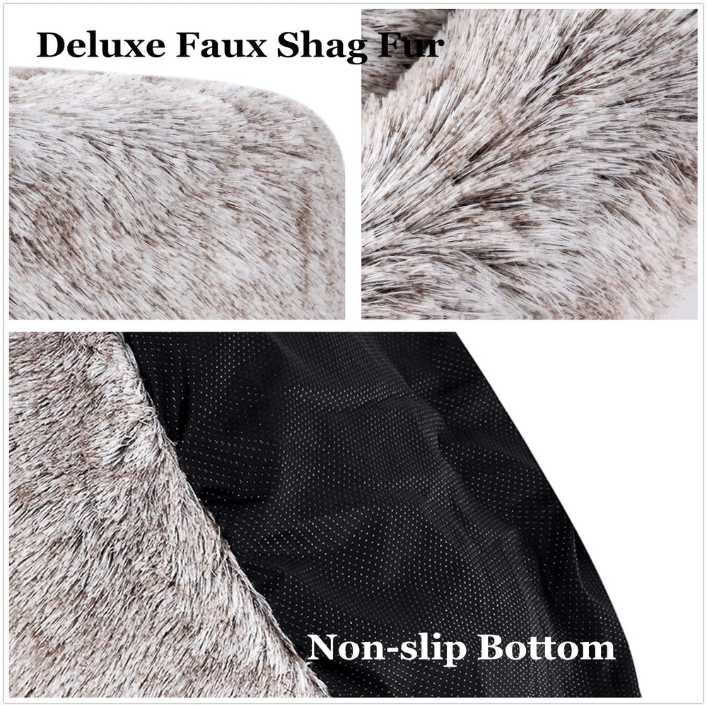 Coohom donut bed bottom anti-slip design helps keep it in place.