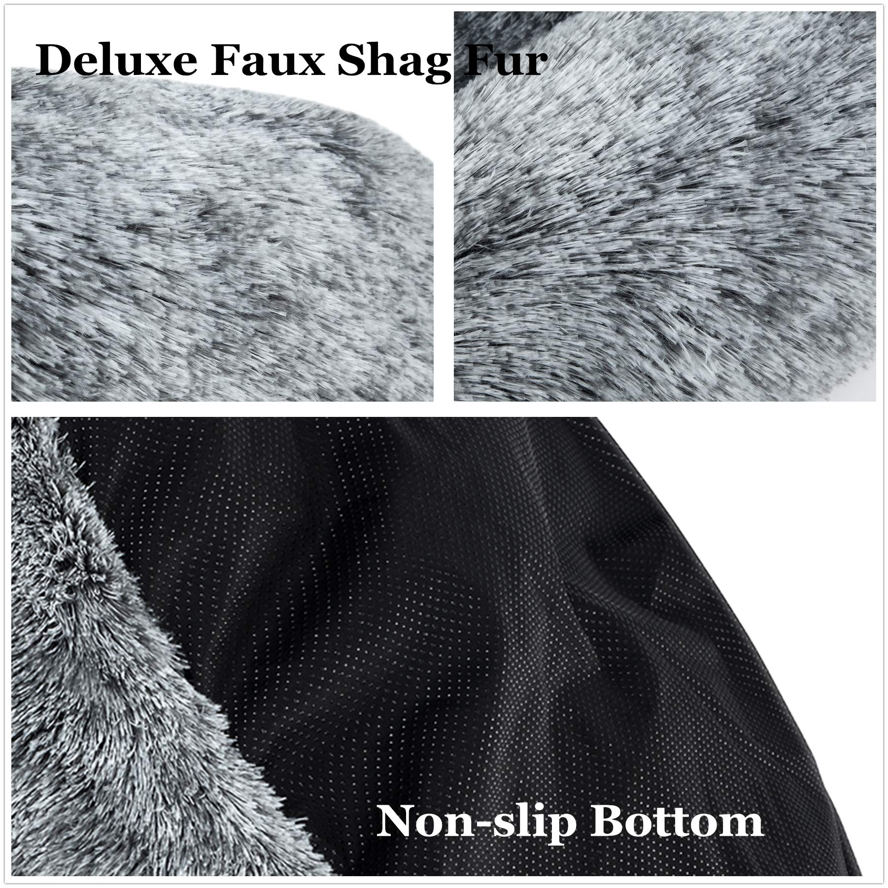 Coohom Oval Calming Donut Bed anti-slip bottom keeps bed in place