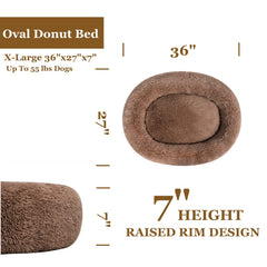 Coohom oval calming donut cuddler anti slip base detail ensures stable placement
