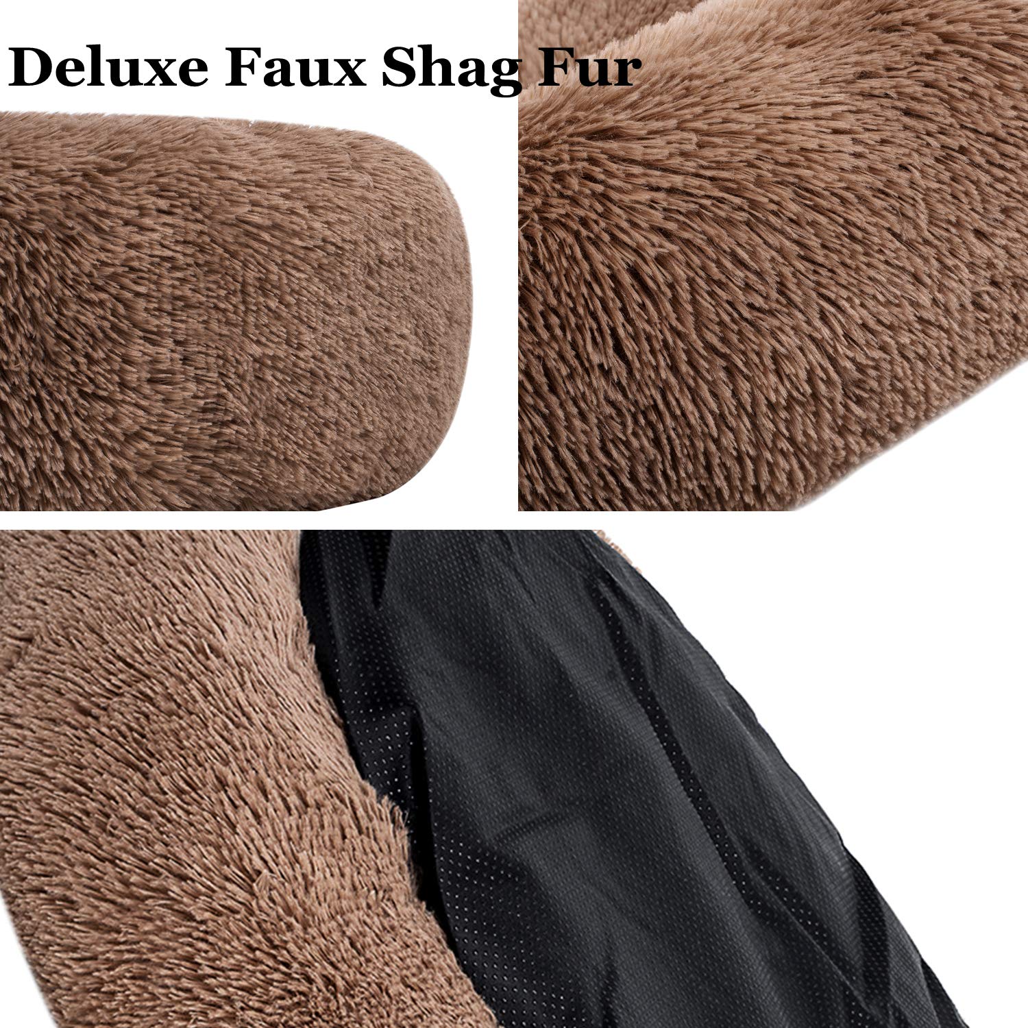 Coohom oval calming donut cuddler head and neck support in cozy nest