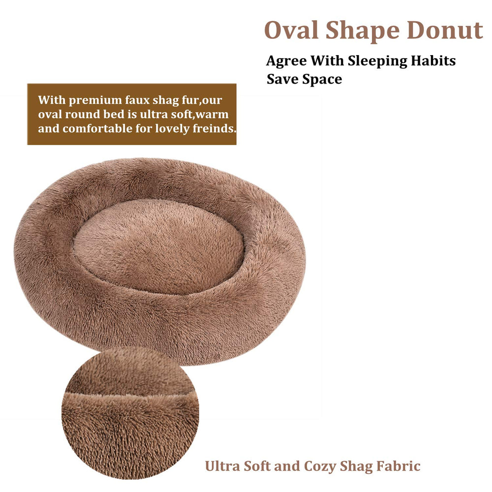 Coohom oval calming donut cuddler side profile shows raised rim for security