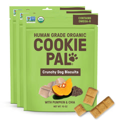 CookiePal pumpkin treats bag front with fresh bakery aroma to entice dogs
