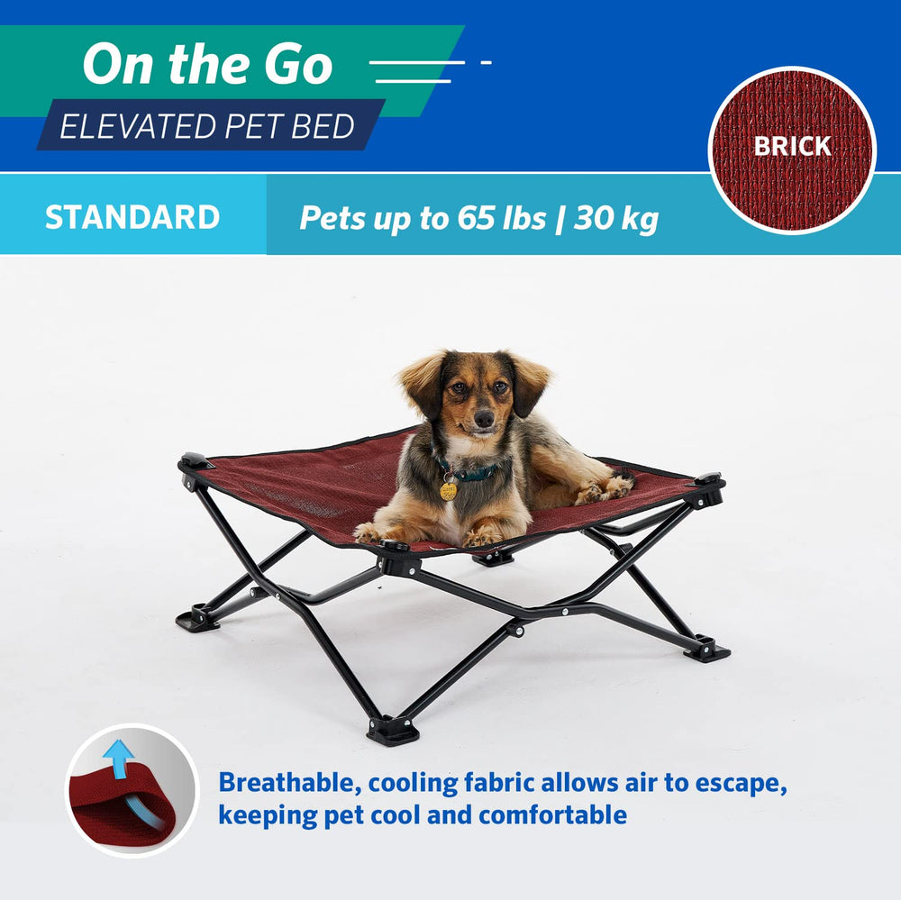 Coolaroo On-The-Go bed breathable fabric provides 360° airflow for cooling outdoors.