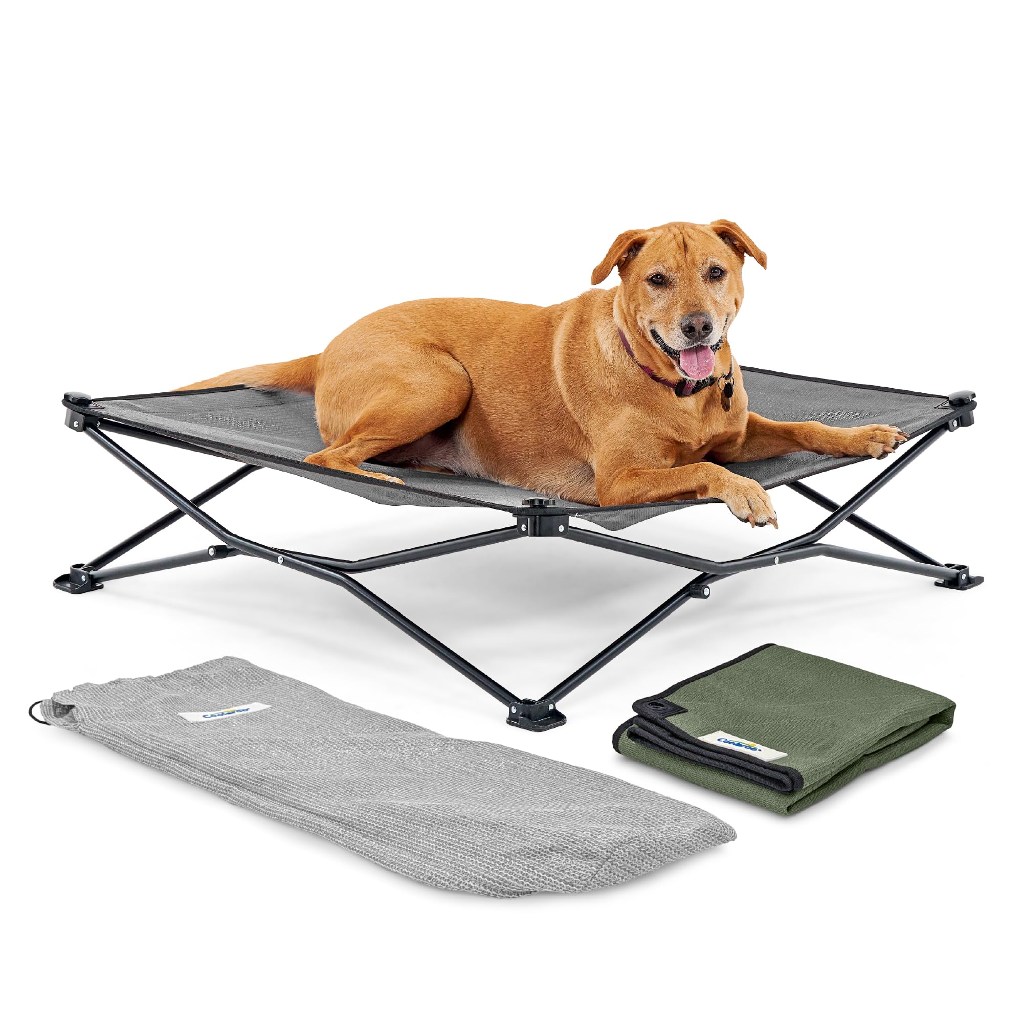 Coolaroo On-The-Go bed pop-up provides cooling comfort on outdoor trips.