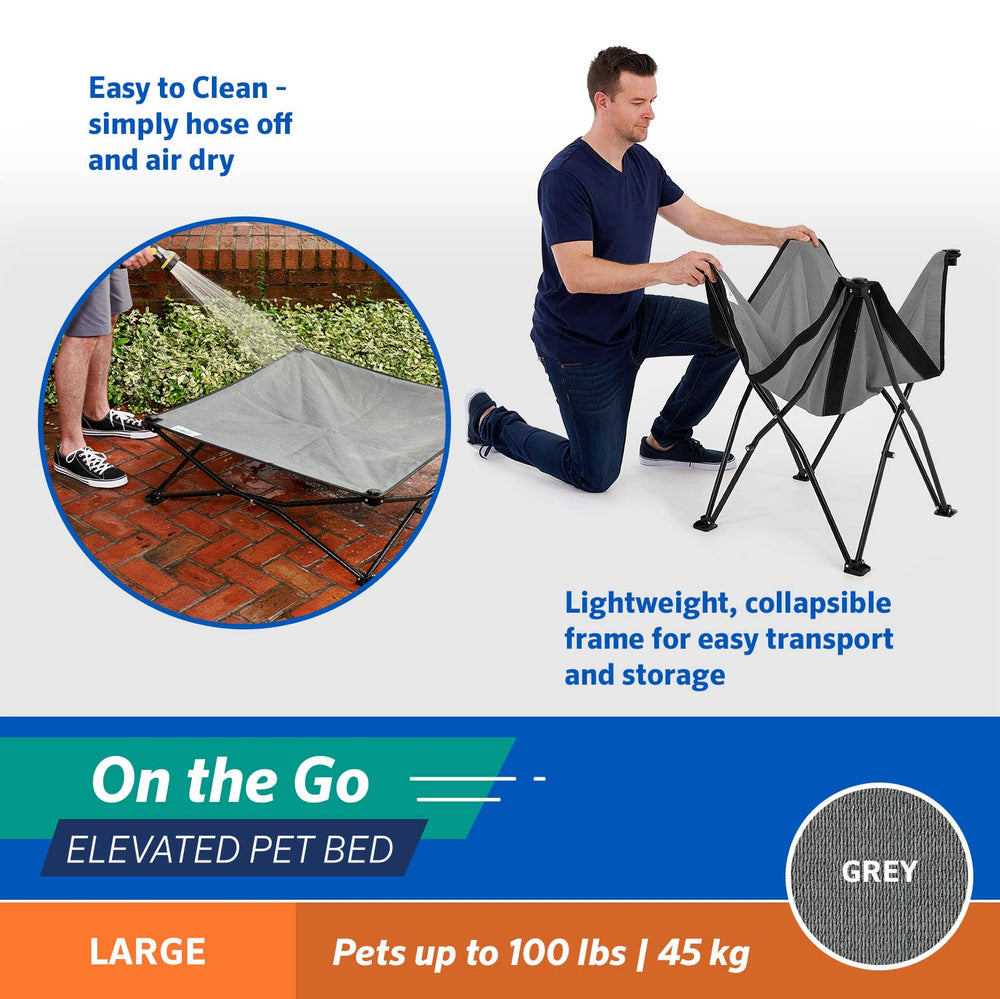 Coolaroo On-The-Go breathable mesh fabric supports all-around airflow.