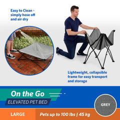 Coolaroo On-The-Go breathable mesh fabric supports all-around airflow.