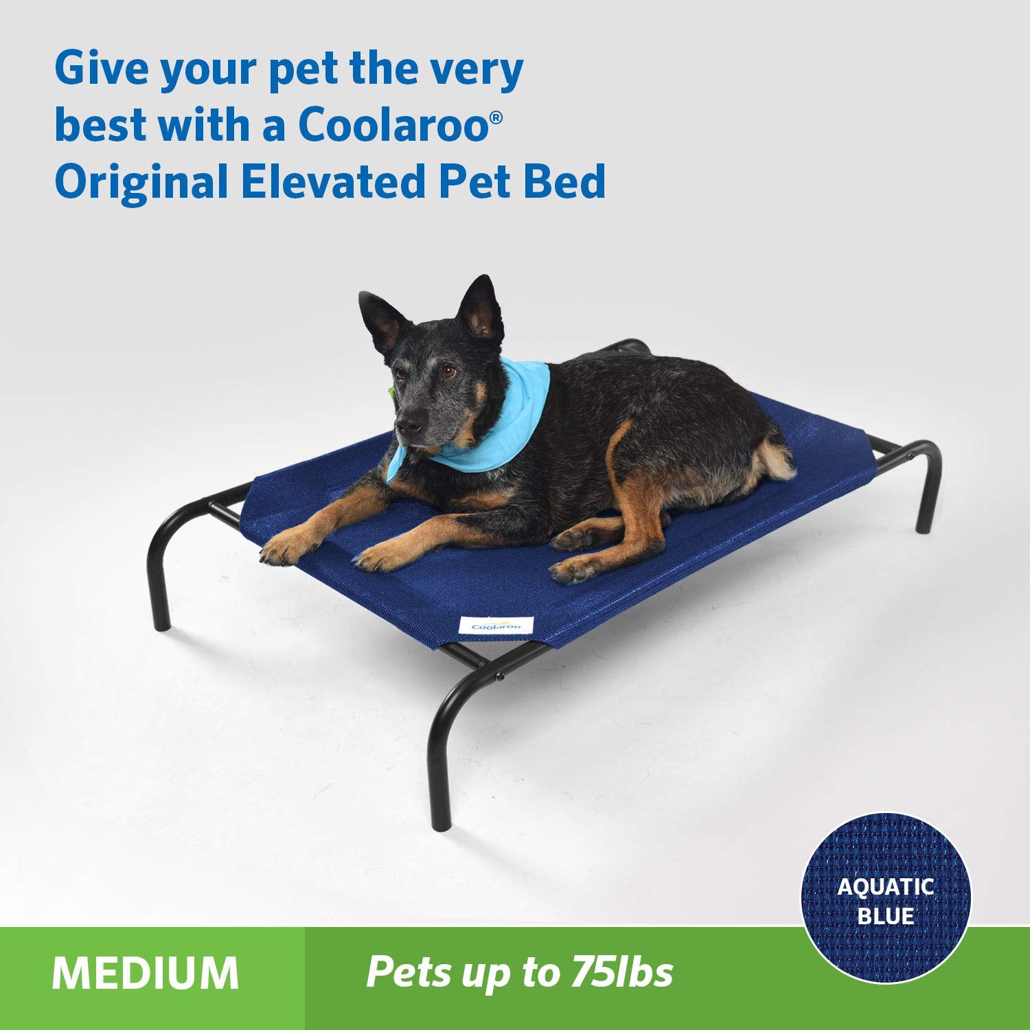 Coolaroo Original Elevated Dog Bed Airflow enhances cooling with 360-degree ventilation