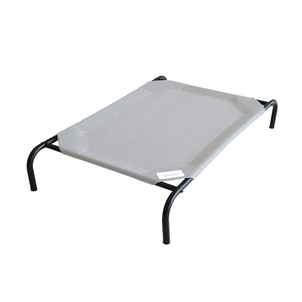 Coolaroo Original Elevated Dog Bed with breathable fabric for cooling comfort.