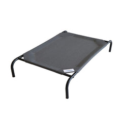 Coolaroo Original elevated dog bed with breathable fabric for cool outdoor comfort.