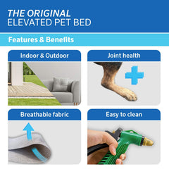Coolaroo Original Bed used indoors and outdoors on patios and decks.