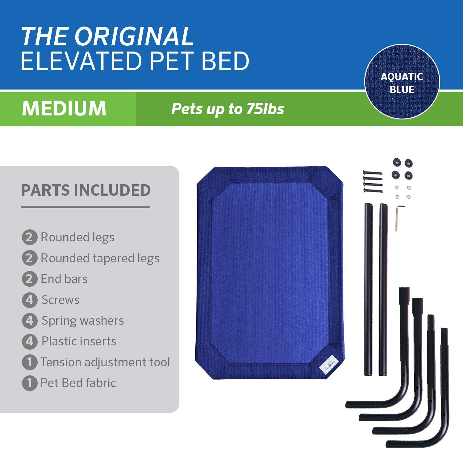 Coolaroo moisture-resistant fabric resists damp conditions for easy cleanup