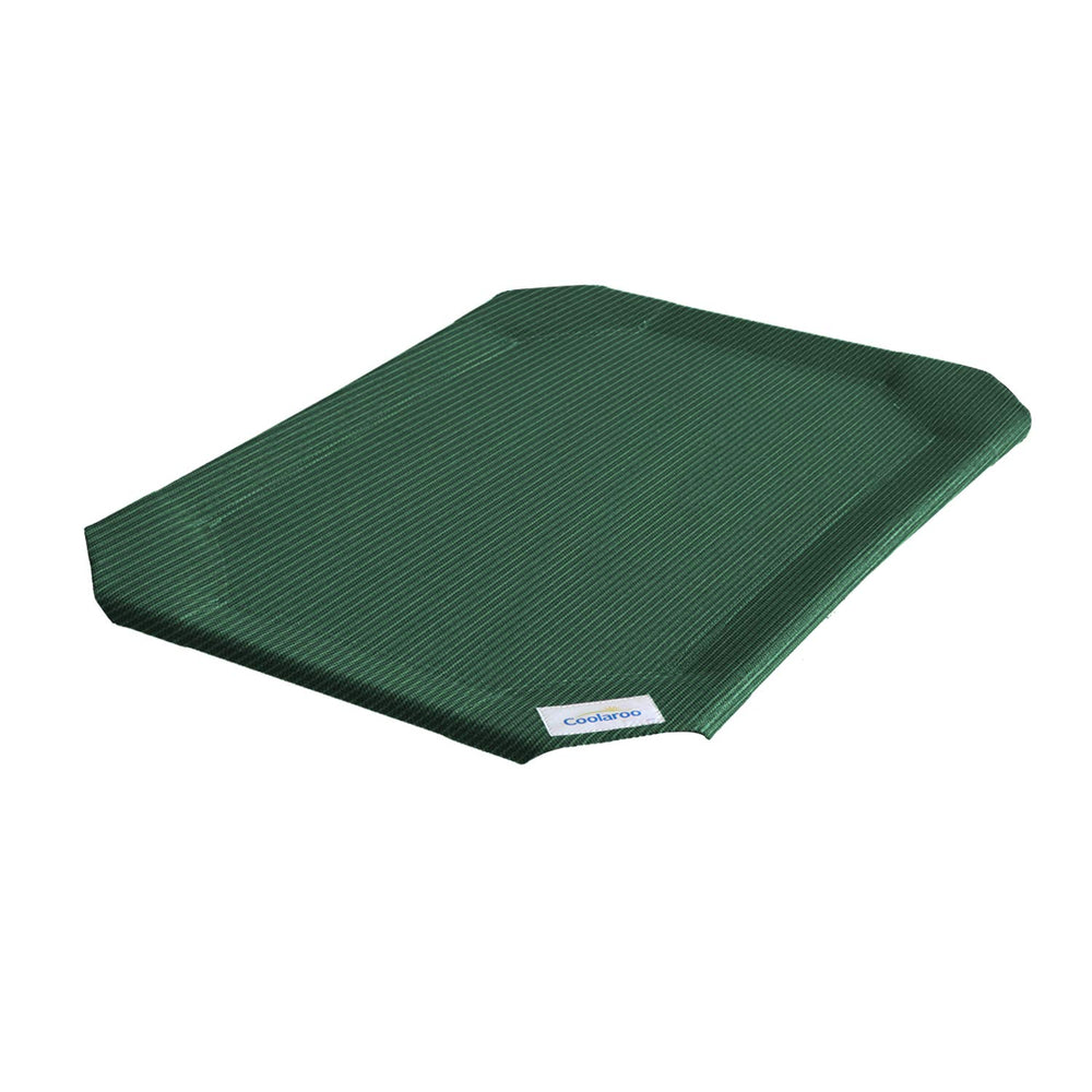 Coolaroo original pet bed cover in Brunswick Green highlighting breathable fabric to keep pets cool.