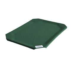 Coolaroo original pet bed cover in Brunswick Green highlighting breathable fabric to keep pets cool.