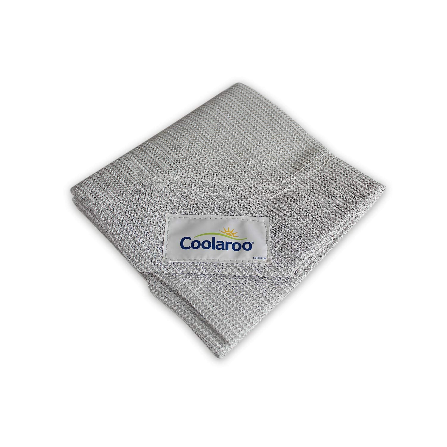 Coolaroo replacement cover in grey, close-up shows fabric texture.