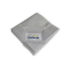 Coolaroo replacement cover in grey, close-up shows fabric texture.
