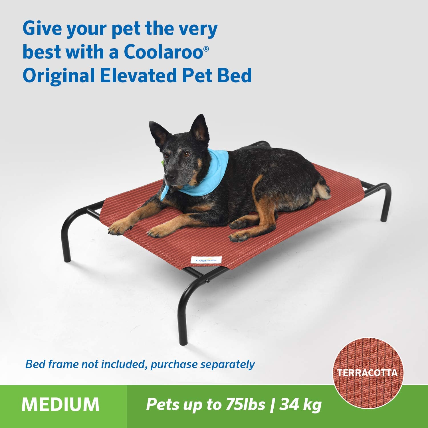Terracotta medium replacement cover for the elevated Coolaroo pet bed