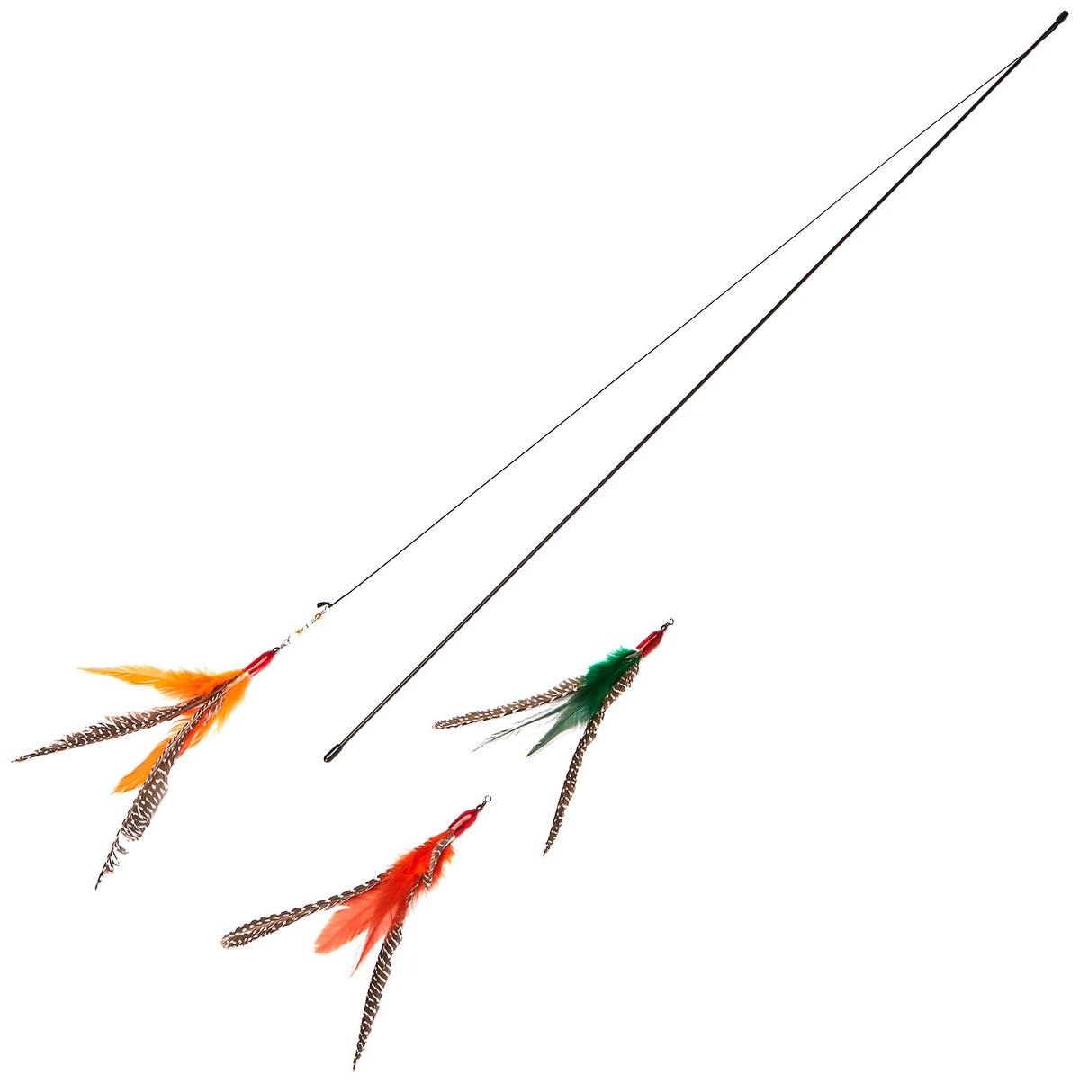 CoolCyberCats GoCat Da Bird rod and feather cat toy engages feline playtime with dynamic motion