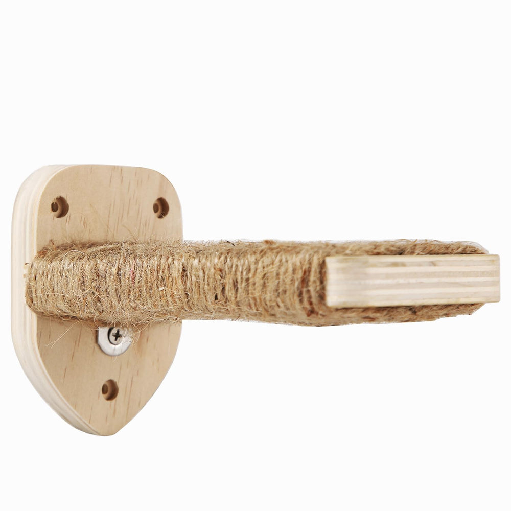 COOLEX hemp rope detail on steps enhances grip for safe indoor climbing.