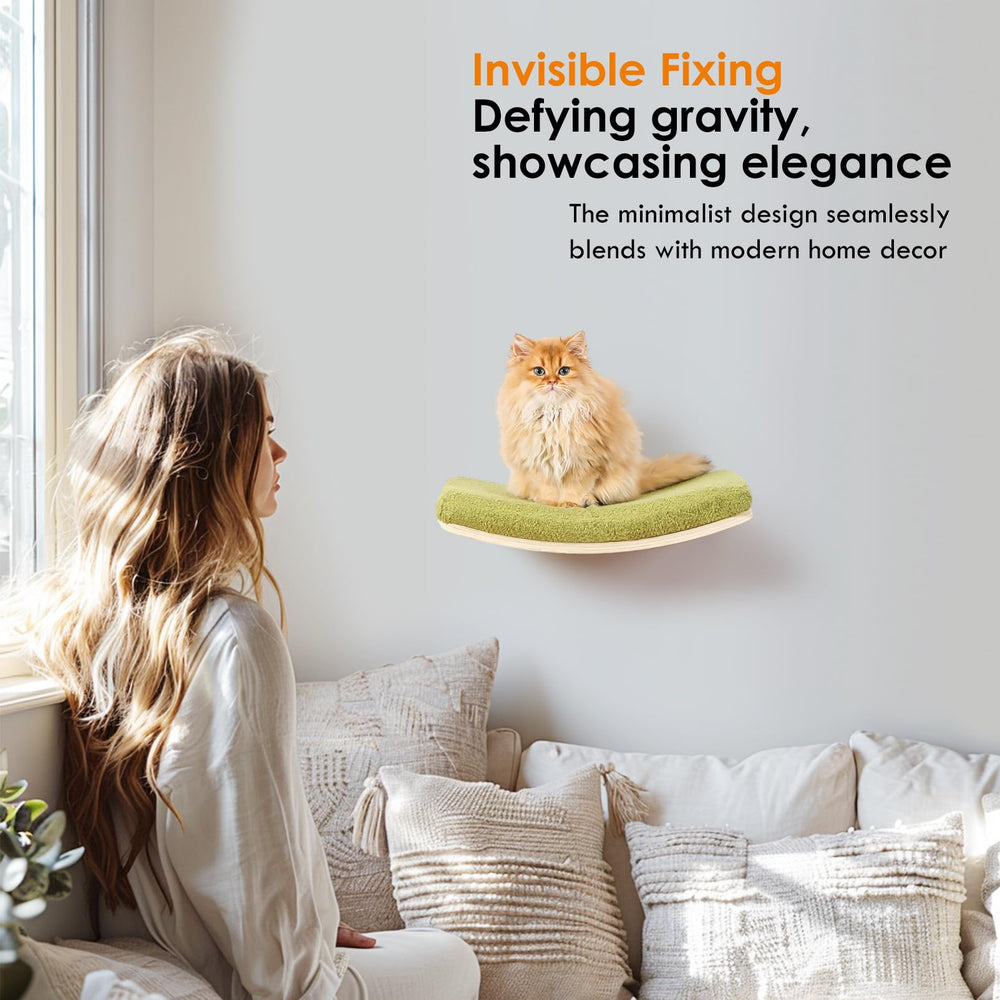 COOLEX wall-mounted cat shelf adds decorative appeal and saves space