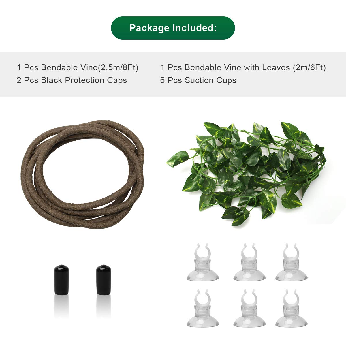 Coolrunner vine with leaves 6ft enhances natural habitat and provides cover