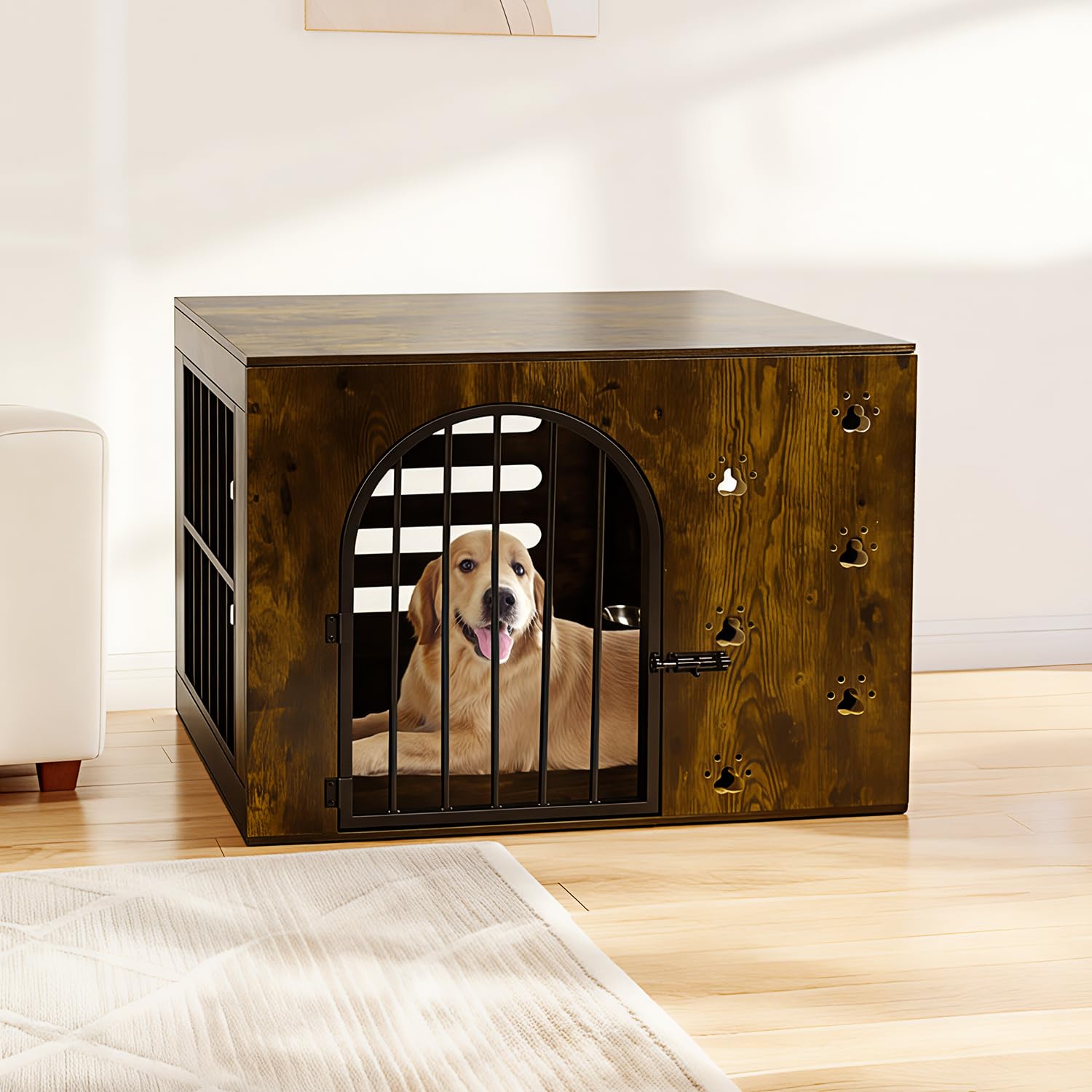Coolsheepsia dog crate interior space shows room to stand and turn comfortably.