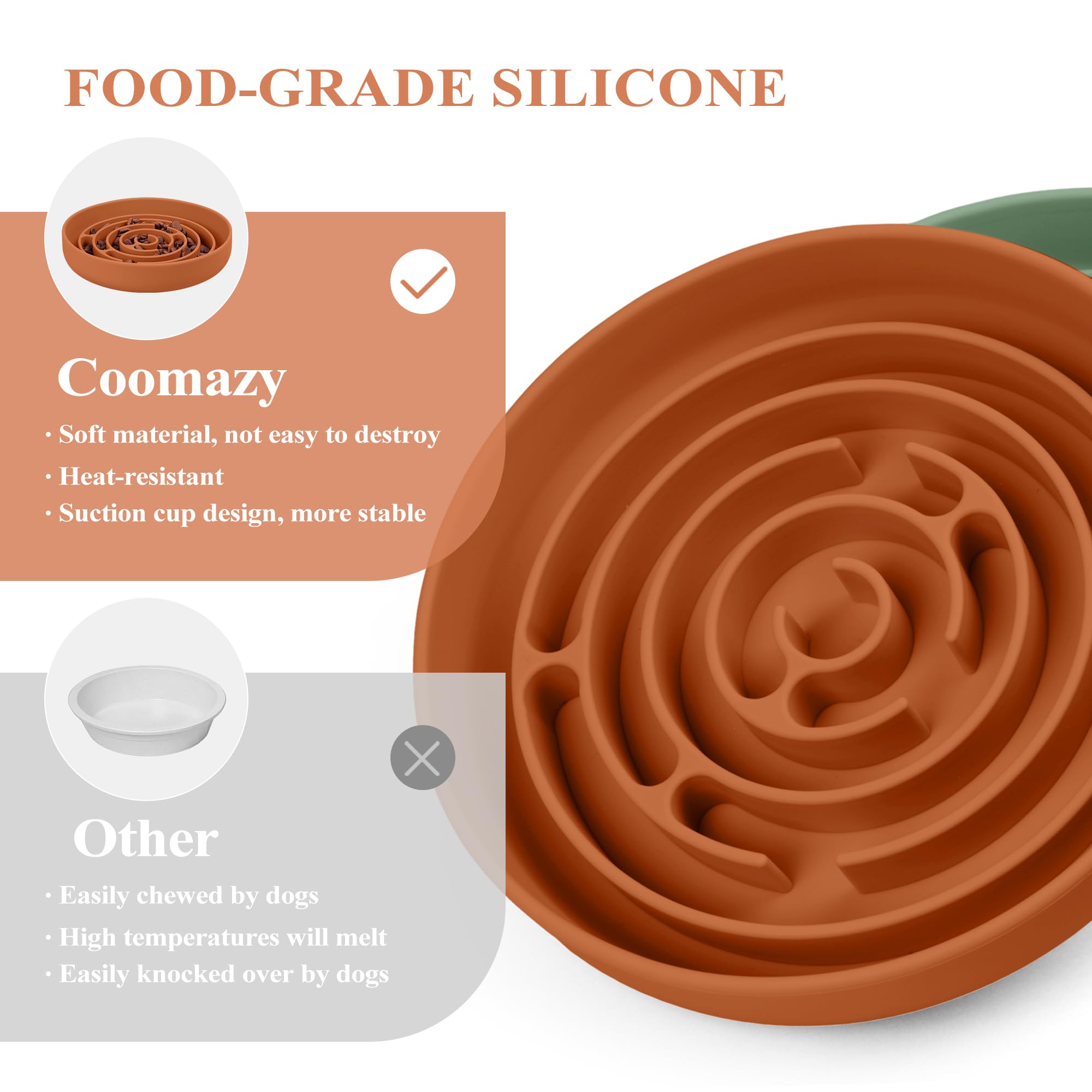 Coomazy dishwasher-safe design cleans quickly after meals.