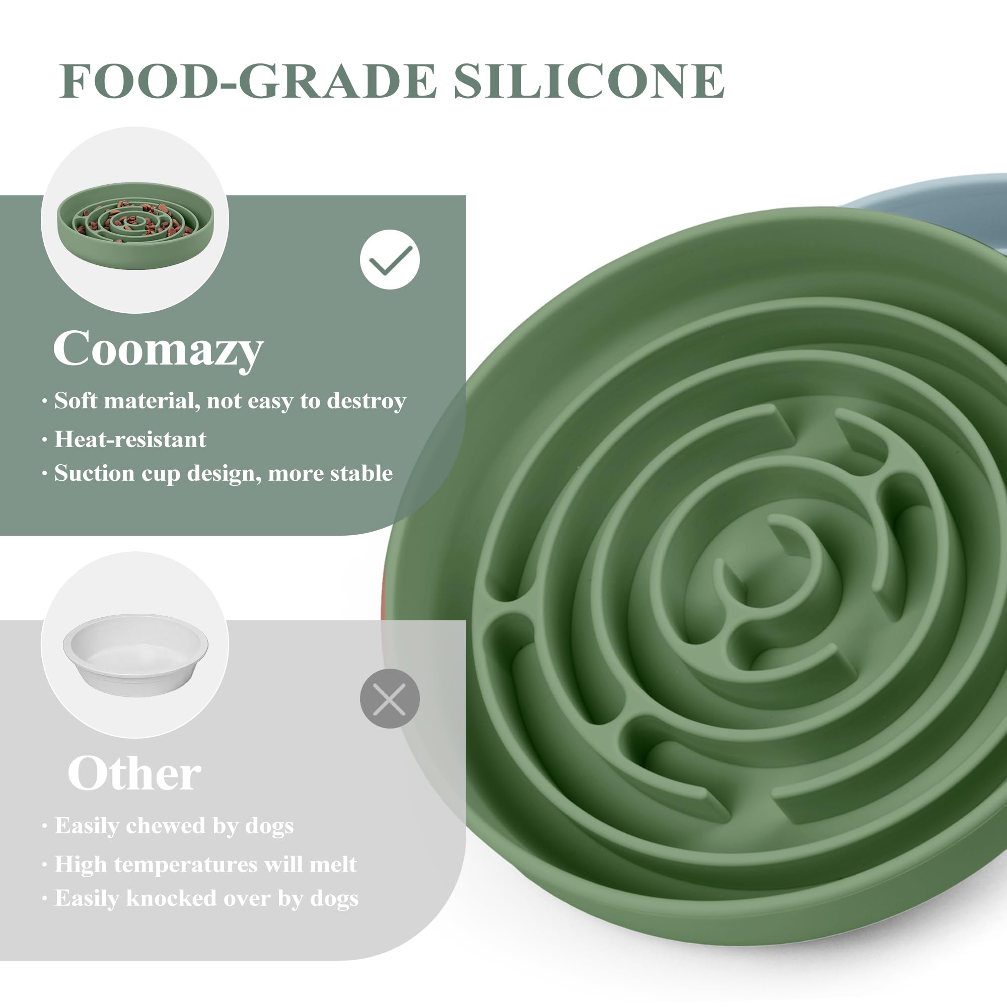 Coomazy dishwasher-safe dog bowl for easy post-meal cleanup