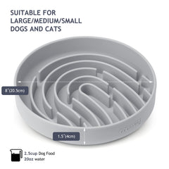 Coomazy slow feeder silicone bowl is dishwasher safe for easy cleaning after meals.