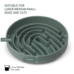 Coomazy slow feeder in use during a dog meal scene
