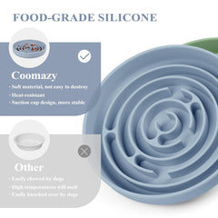 Coomazy light-blue dog bowl adds a calm, vibrant touch to mealtime.