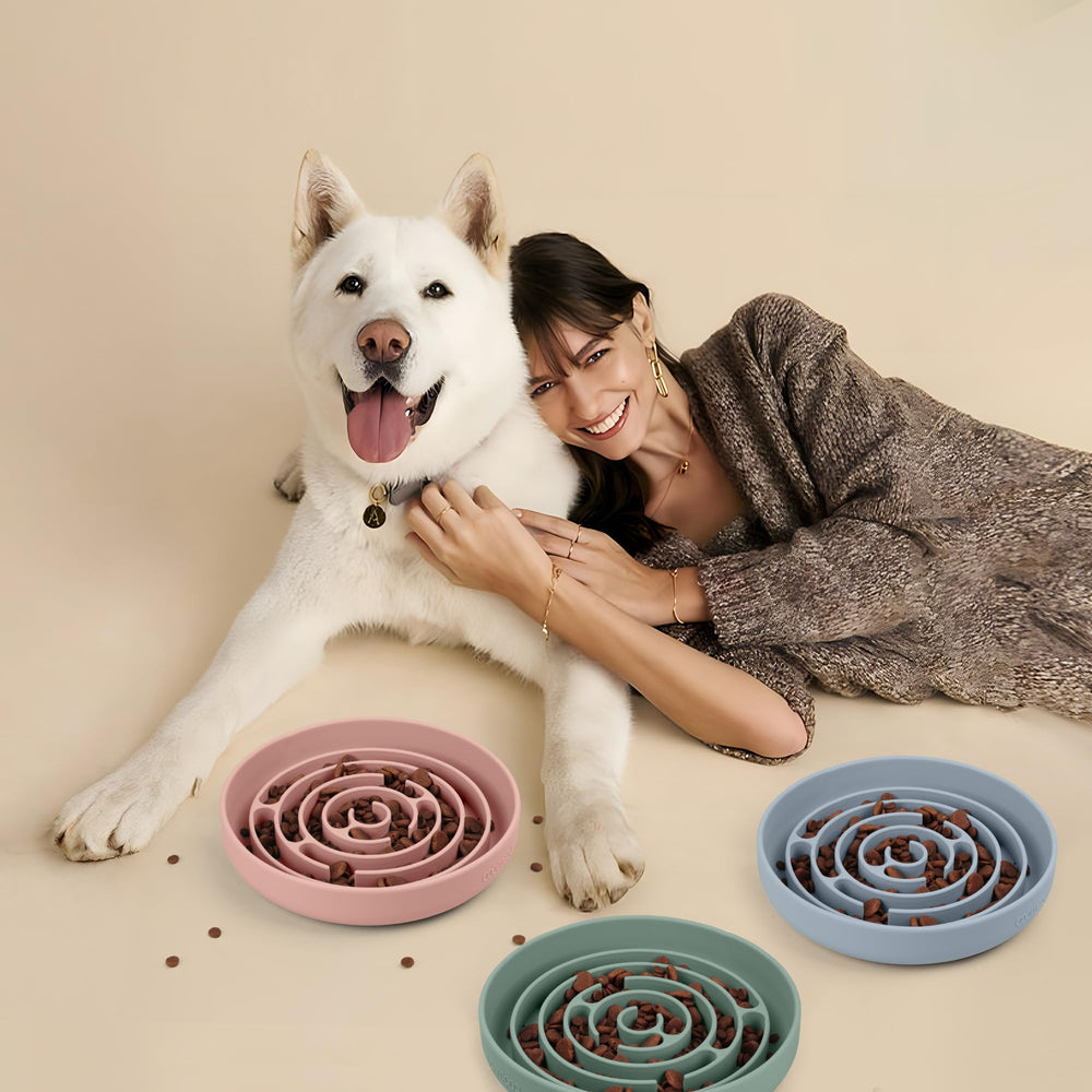 Coomazy pink bowl suitable for dogs of all breeds and sizes.