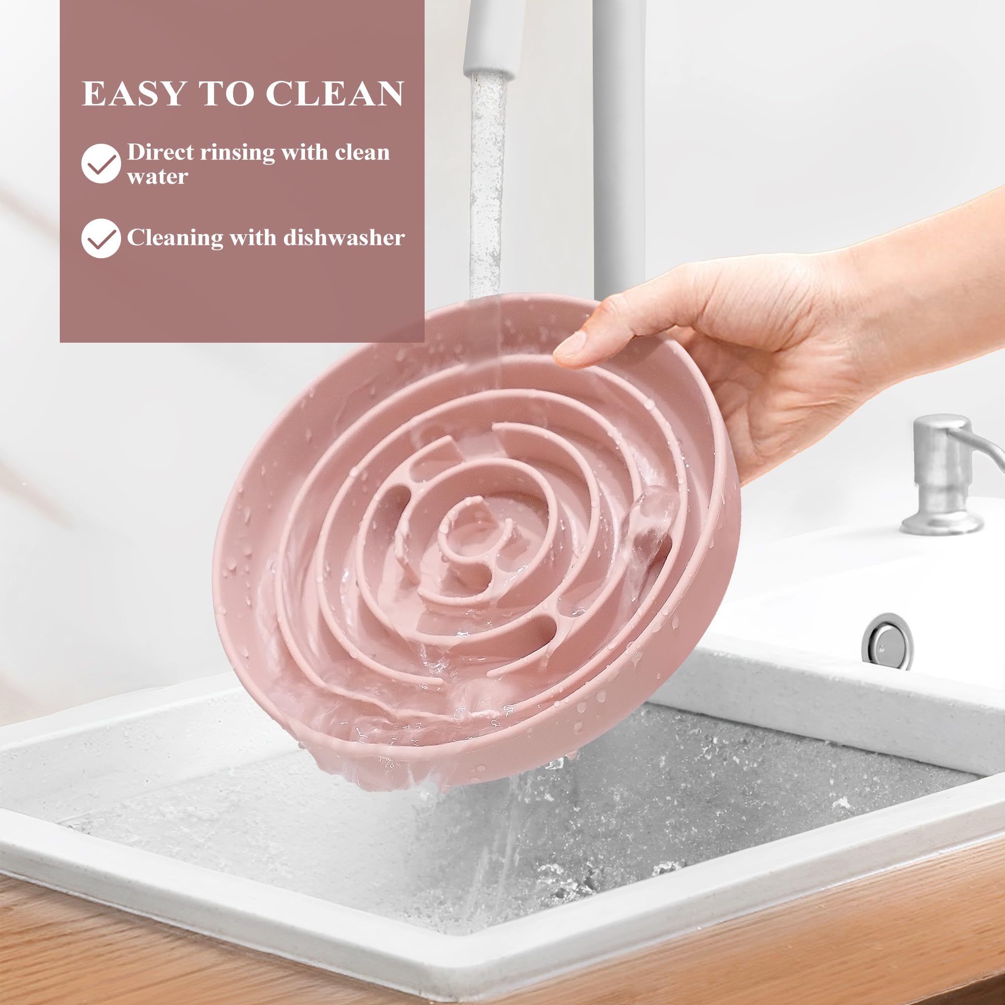 Coomazy pink soft silicone material is durable and chew-resistant.