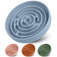 Coomazy slow feeder dog bowl in silicone material for paced eating.