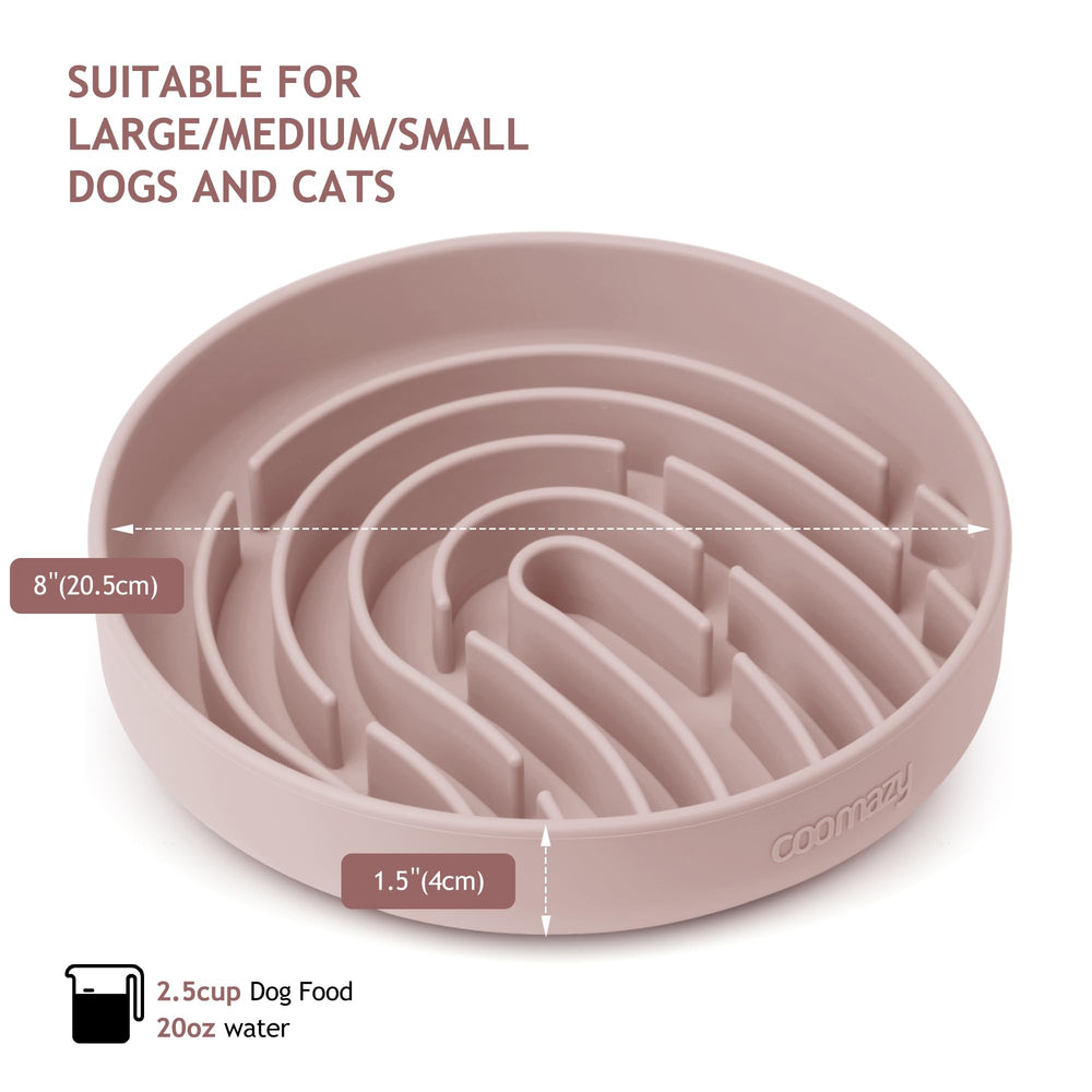 Coomazy various sizes chart demonstrates breed-appropriate options from gentle felines to active dogs.