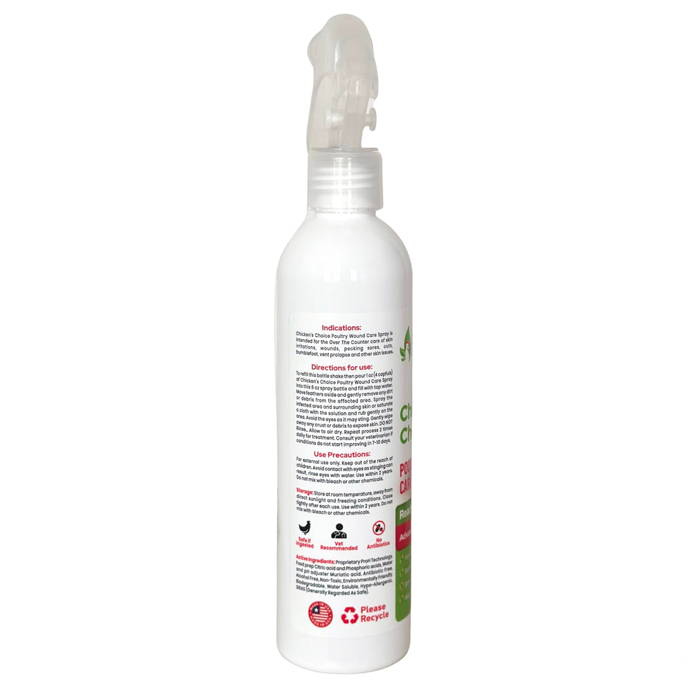 Ready-to-use poultry care spray by Coop Care for on-the-go treatment.