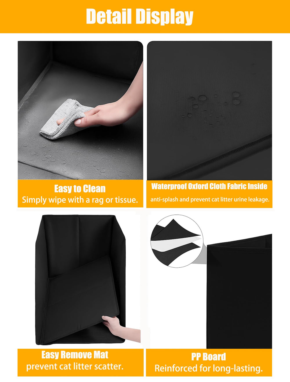 Coorganisers dust-control feature reduces visible litter dust.
