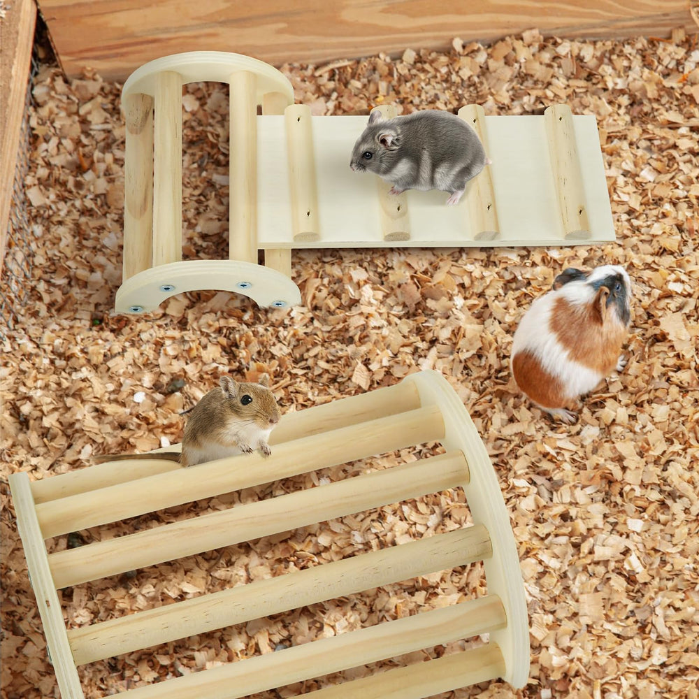 CooShou Four round sticks add playful challenge for rodents.