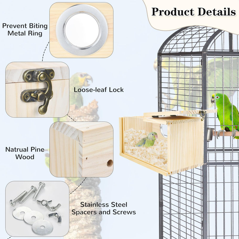 Hinged lid on CooShou nesting box for quick cleaning