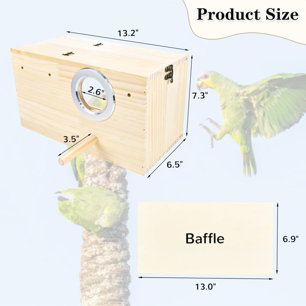 CooShou nesting box with perch stand for stable installation
