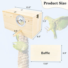 CooShou nesting box with perch stand for stable installation