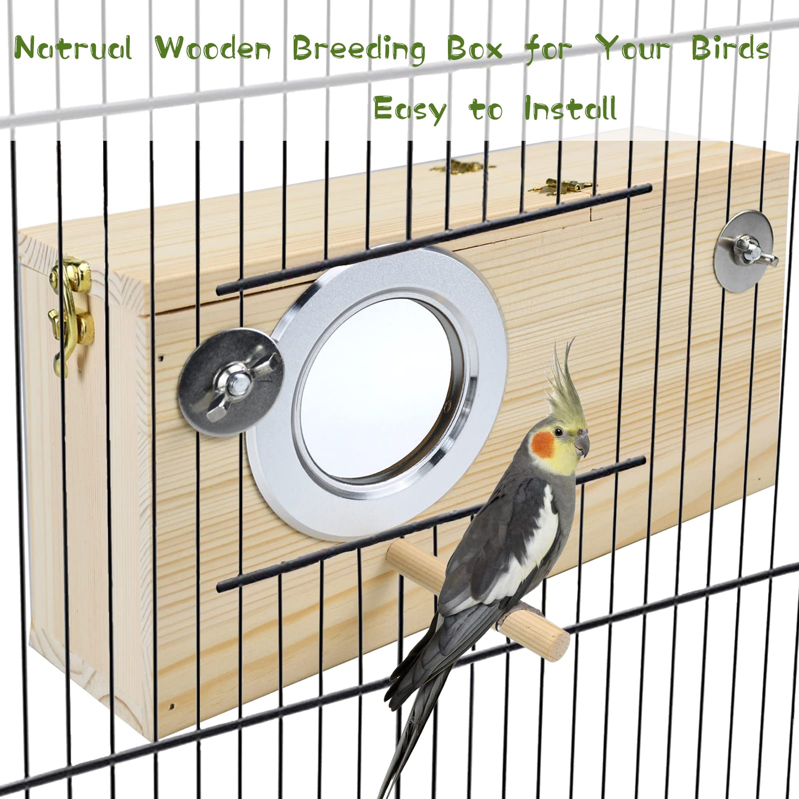 Cooshou nesting box available in S, L, XL sizes for various parrots.