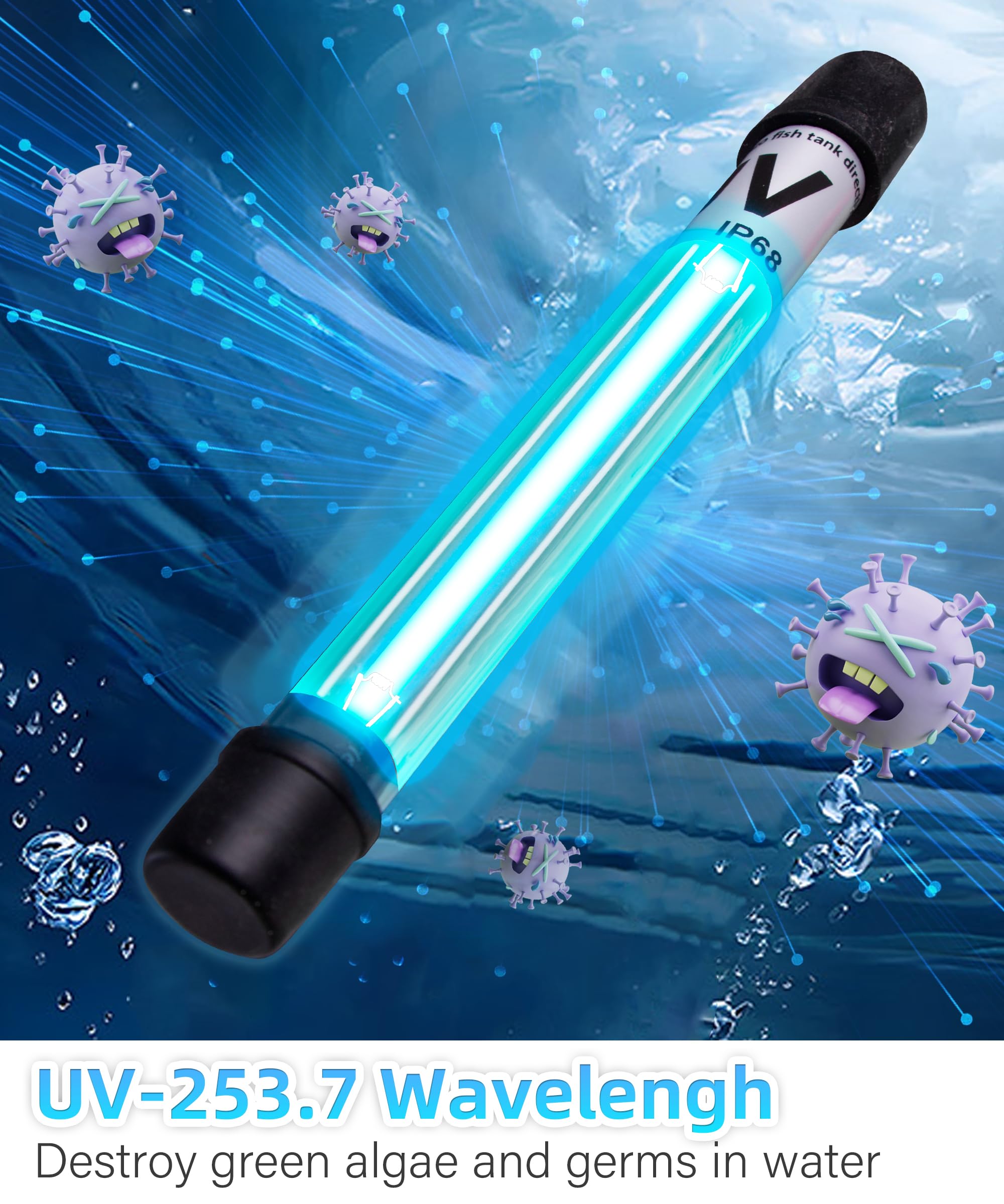 COOSPIDER aquarium filter side view highlighting slim profile for flexible placement