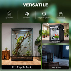 COOSPIDER fogger top filling design simplifies refills without turning terrarium.
