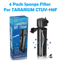 COOSPIDER JUP03 sponge 4-pack, compatible filter media for clear water.