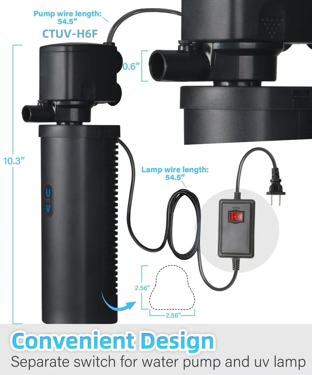 No-leak internal design helps prevent spills during setup.